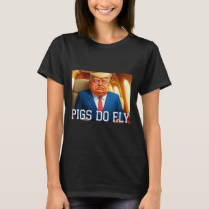 Qatar Een Lago Anti Trump Qatar Vliegtuig Varkens T-shirt