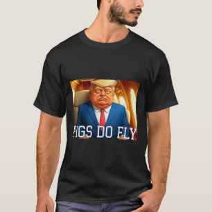 Qatar Een Lago Anti Trump Qatar Vliegtuig Varkens T-shirt