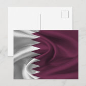 Qatar Flag Briefkaart (Voorkant / Achterkant)