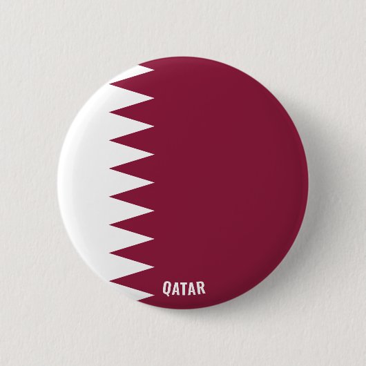 Qatar Flag Cute Patriotic Button (Voorkant)