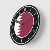 Qatar Flag Elegant Ronde Klok (Hoek)
