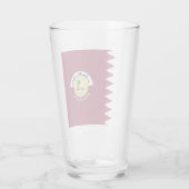 Qatar flag-Emblem Glas (Achterkant)