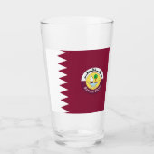 Qatar flag-Emblem Glas (Voorkant)