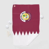 Qatar flag-Emblem  Golfhanddoek (Insitu)