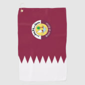 Qatar flag-Emblem  Golfhanddoek (Voorkant)