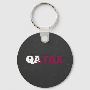 Qatar flag font sleutelhanger