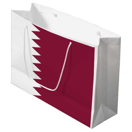 Qatar Flag Groot Cadeauzakje (Voorkant Gekanteld)