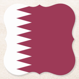 Qatar Flag Kartonnen Onderzetters
