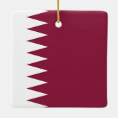Qatar Flag Keramisch Ornament (Achterkant)