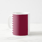 Qatar Flag Keramische Koffie Mok (Voorkant links)
