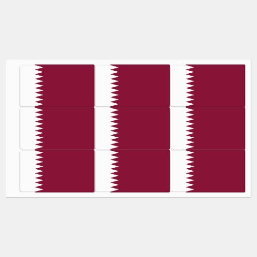 Qatar Flag Labels (Vel)