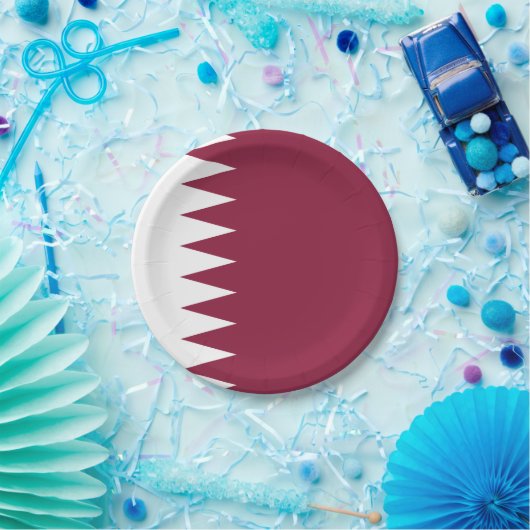 Qatar Flag Papieren Bordje (Feest)