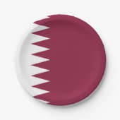 Qatar Flag Papieren Bordje (Voorkant)