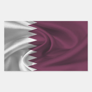 Qatar Flag Rechthoekige Sticker