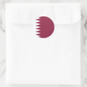 Qatar Flag Ronde Sticker (Tas)