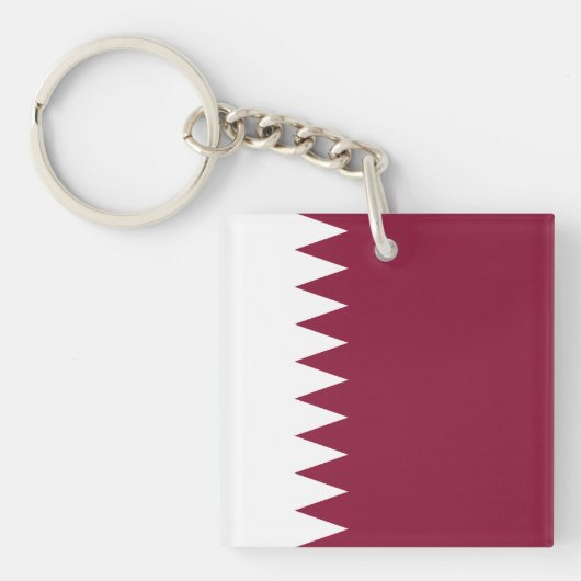 Qatar Flag Sleutelhanger (Voorkant)