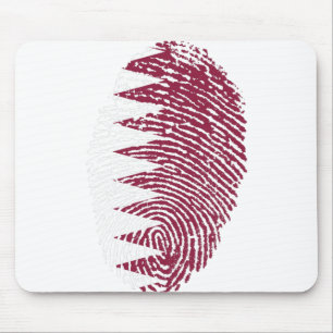 Qatar Flag Vingerprint Land Pride Identity Muismat