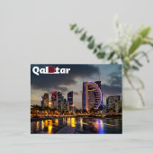 Qatar Folie Feestdagen Briefkaart (Staand Voorkant)