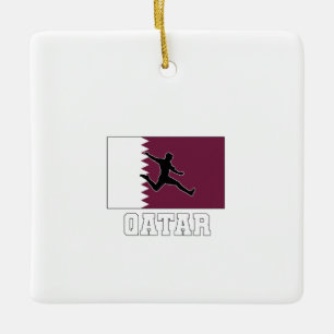 Qatar Football Soccer Nationaal Team Keramisch Ornament