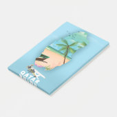 Qatar geïllustreerde reisposterprint post-it® notes (Schuin)