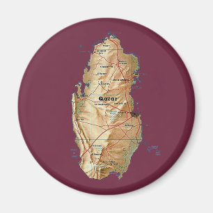 Qatar Map Magnet Magneet