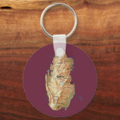 Qatar Map Sleutelhanger (Voorkant)