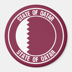 Qatar Round Emblem Magneet