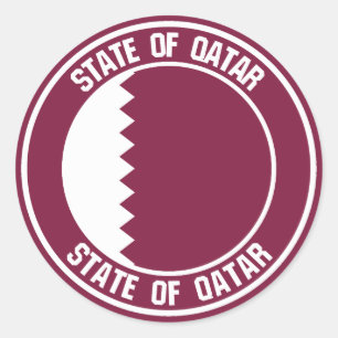 Qatar Round Emblem Ronde Sticker