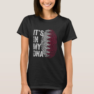 Qatar staat in mijn DNA Qatarese vingerafdruk Qata T-shirt