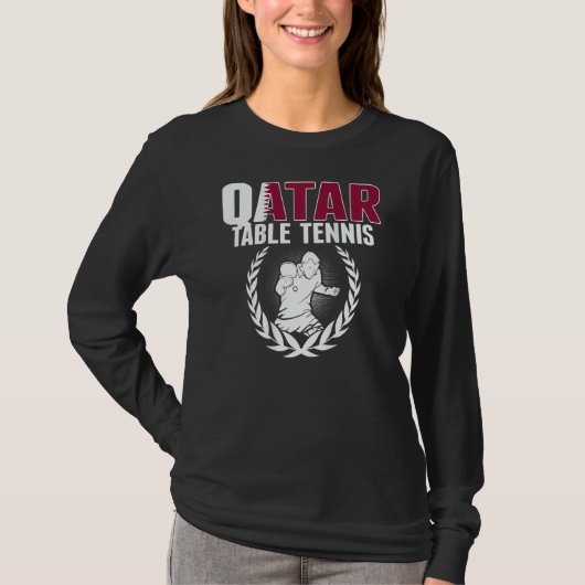 Qatar Table Tennis   Qatari Ping Pong Team Support T-shirt (Voorkant)