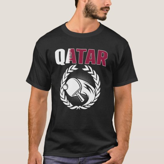 Qatar Table Tennis Qatari Ping Supporter Spo T-shirt (Voorkant)