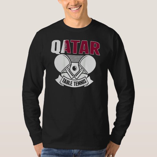 Qatar Table Tennis   Support Qatari Ping Pong Team T-shirt (Voorkant)