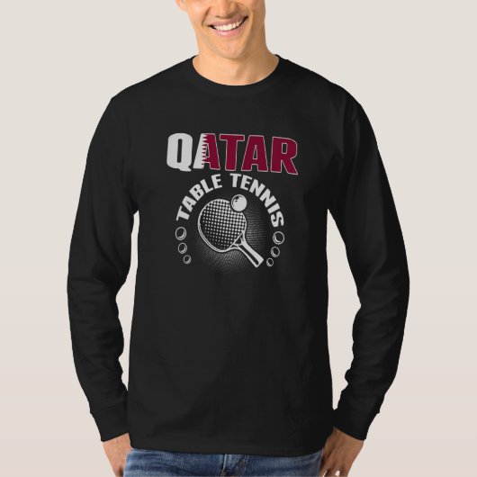 Qatar Table Tennis   Support Qatari Ping Pong Team T-shirt (Voorkant)