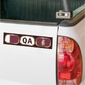 Qatar Vlag Landkaart Code Bumpersticker (Op Truck)
