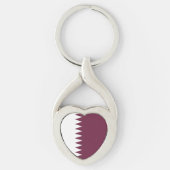 Qatar-vlag Sleutelhanger (Voorkant)