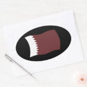 Qatar Vlag Sticker (Envelop)