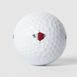 Qatar vlag trots golfballen