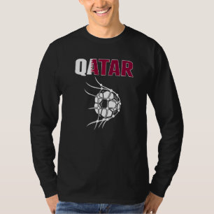 Qatar Voetbal Bal In Net Doel Steun Qatari Voetba T-shirt