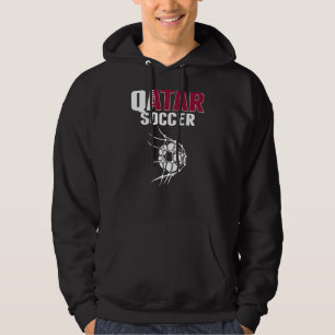Qatar Voetbal Bal In Net Doelpunt Qatari Voetbal Hoodie