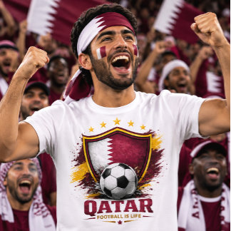 Qatar Voetbalfan Voetbal Wereldbeker Supporter T-shirt