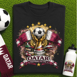 Qatar Voetbalfan Voetbal Wereldkampioenschap Suppo T-shirt