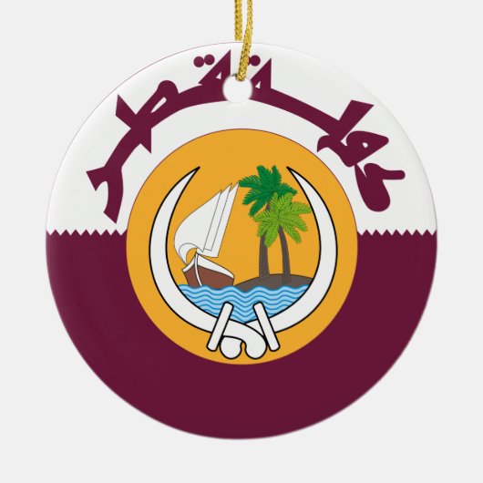 Qatar - wapenschild keramisch ornament (Voorkant)
