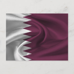 Qatarese vlag briefkaart