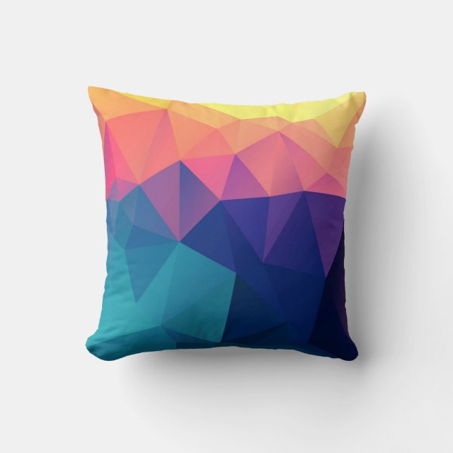 QDWAV ・ Multicolored Polygonal Pillow Kussen (Voorkant)