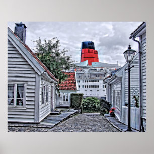 QE2 in Stavanger Poster