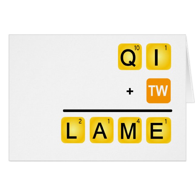 QI is LAME! (Voorkant Horizontaal)