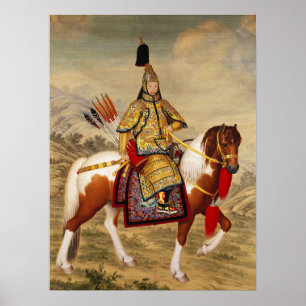Qianlong Keizer's Grand Review Fine Art Poster