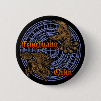 Qilin & Fenghuang Ronde Button 5,7 Cm