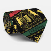 Qilin Gelaagde Patroon Stropdas (Opgerold)