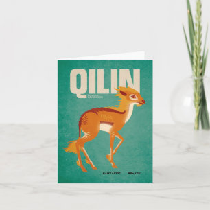 Qilin Grafisch Notitiekaartje